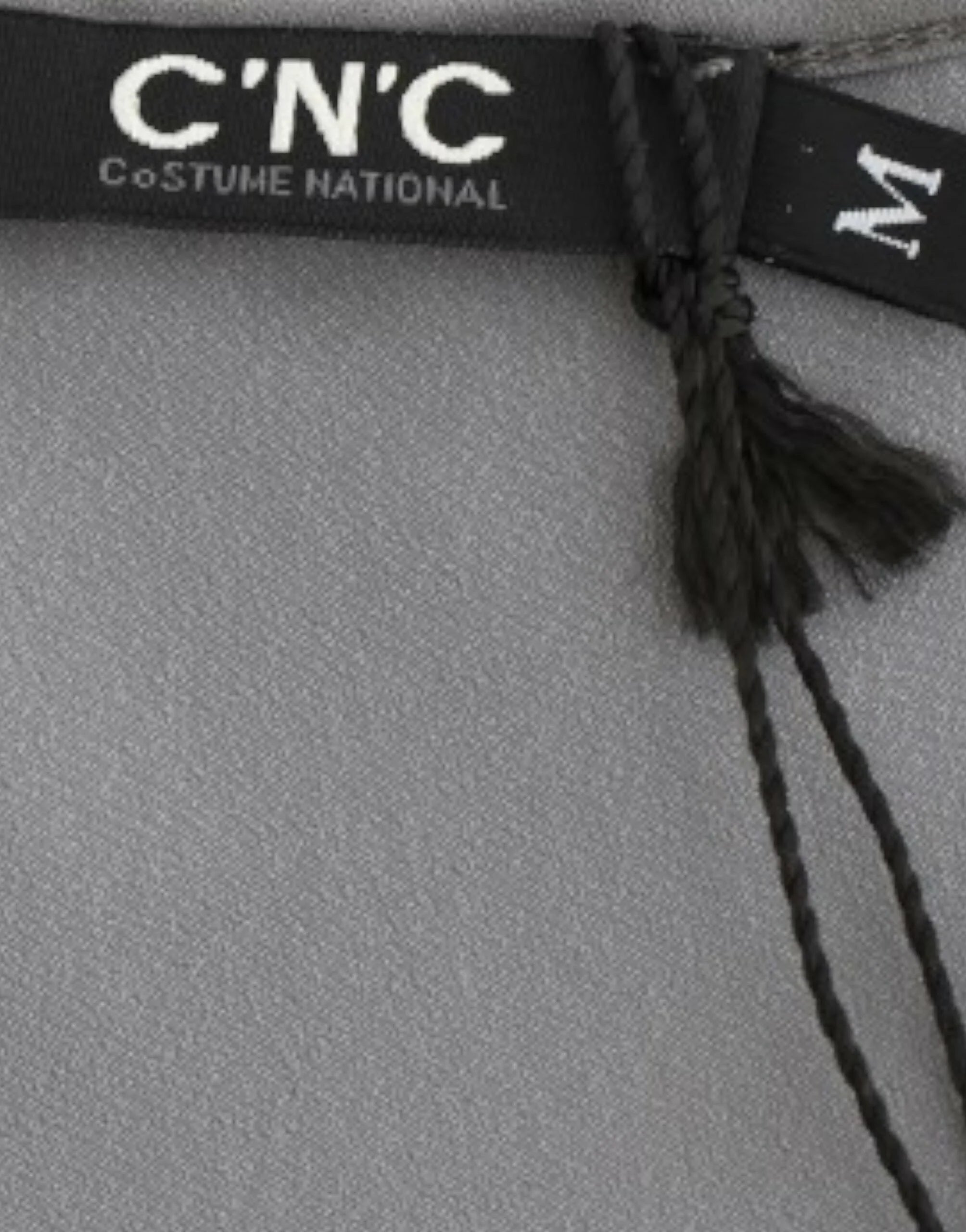 Costume National Gray V-neck long t-shirt - M - T-Shirts