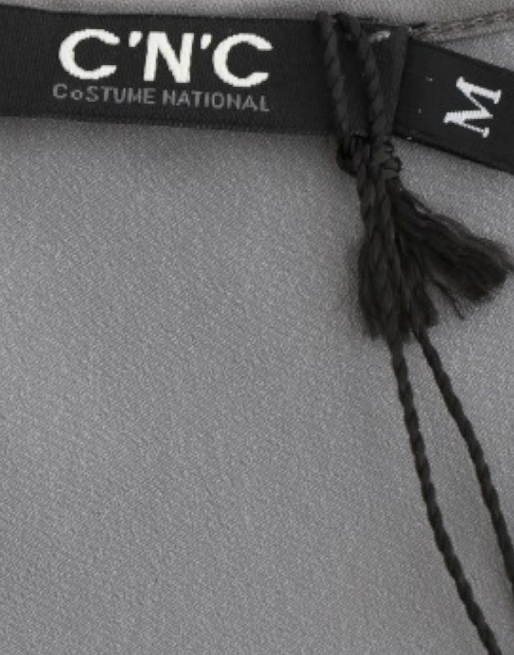 Costume National Gray V-neck long t-shirt - M - T-Shirts