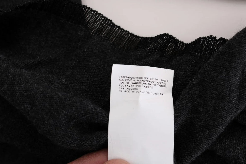 Costume National Gray Viscose Knitted Sweater - XS - Sweaters