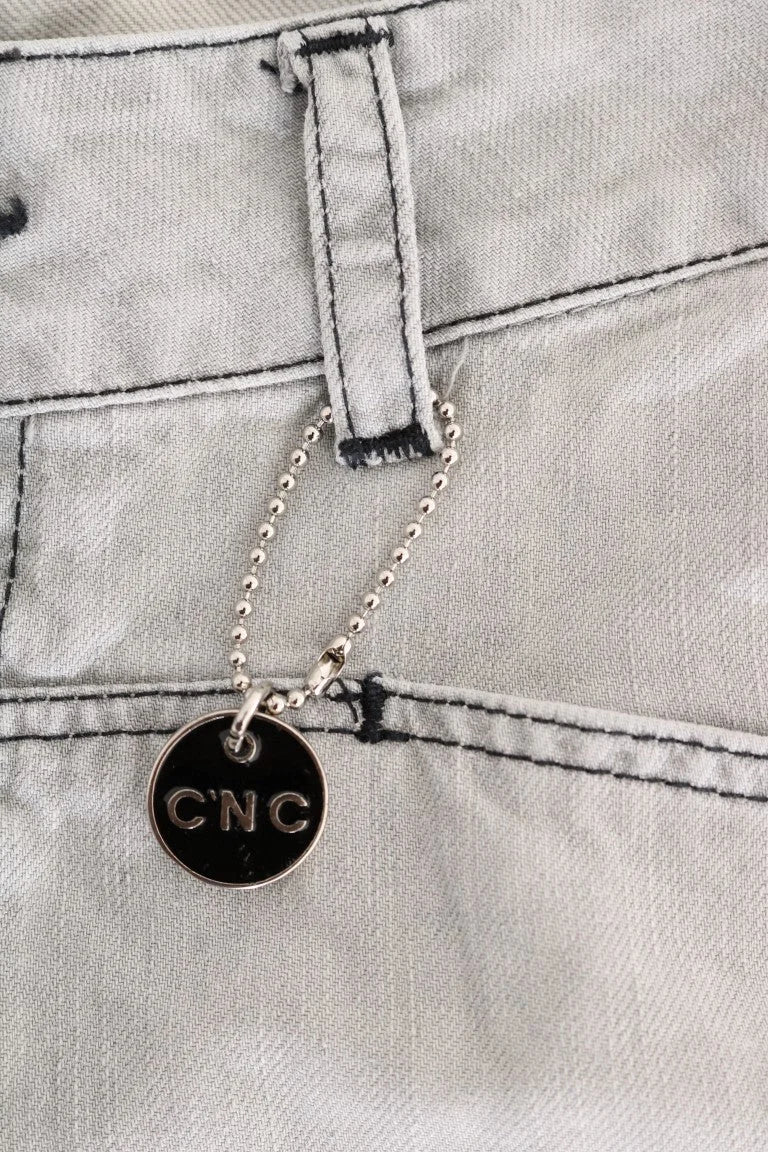 Costume National Gray Wash Cotton Slim Jeans - W26 - Jeans