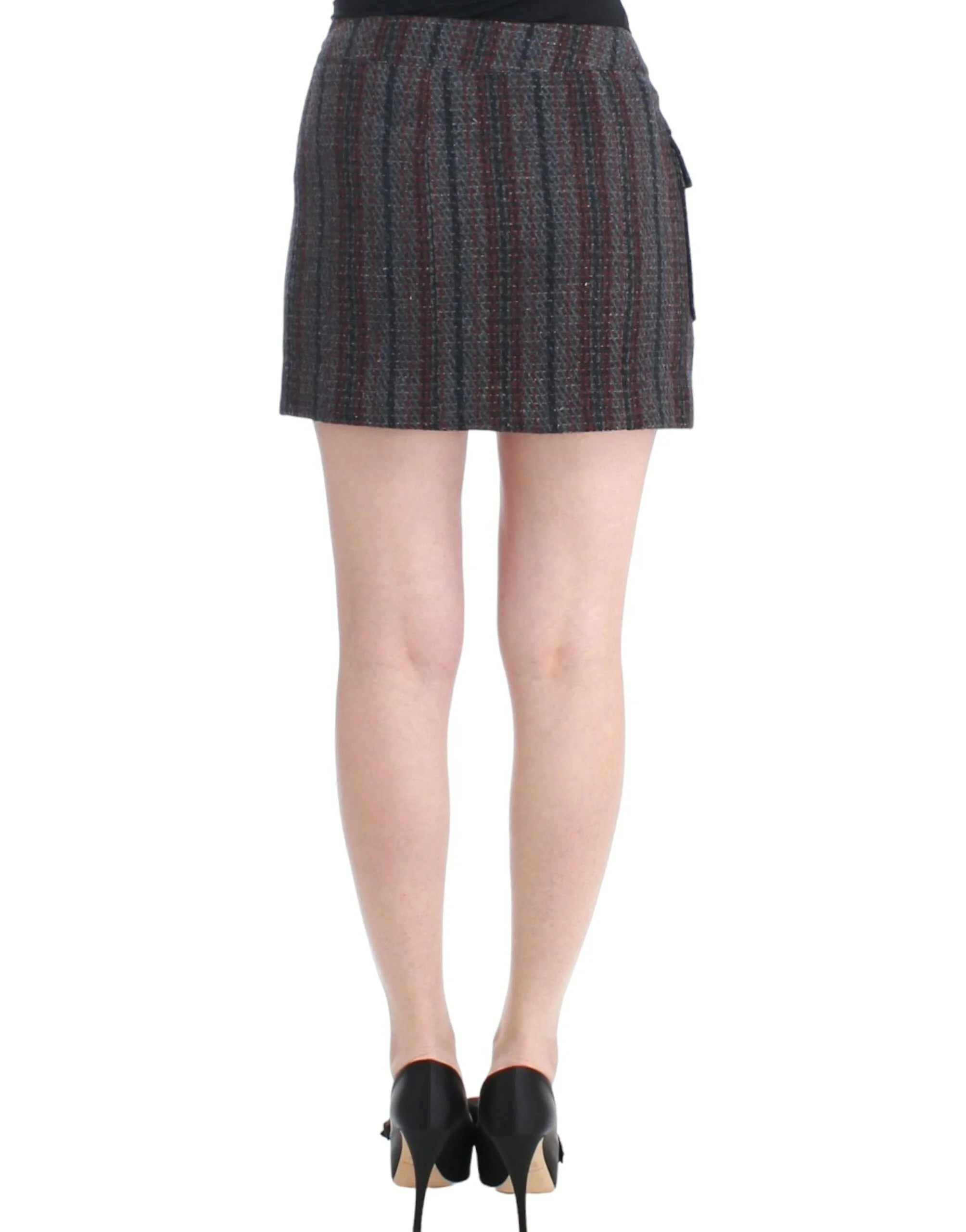 Costume National Gray wool mini skirt - IT40|S