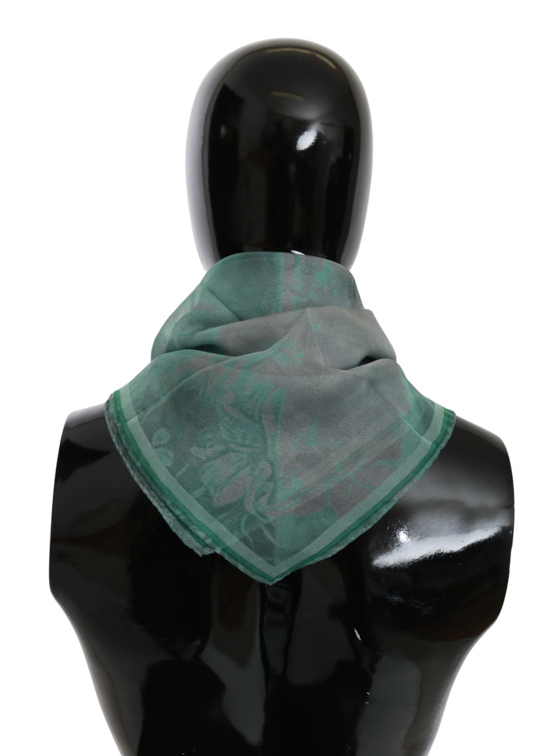 Costume National Green Silk Shawl Foulard Wrap Scarf - Scarves & Shawls