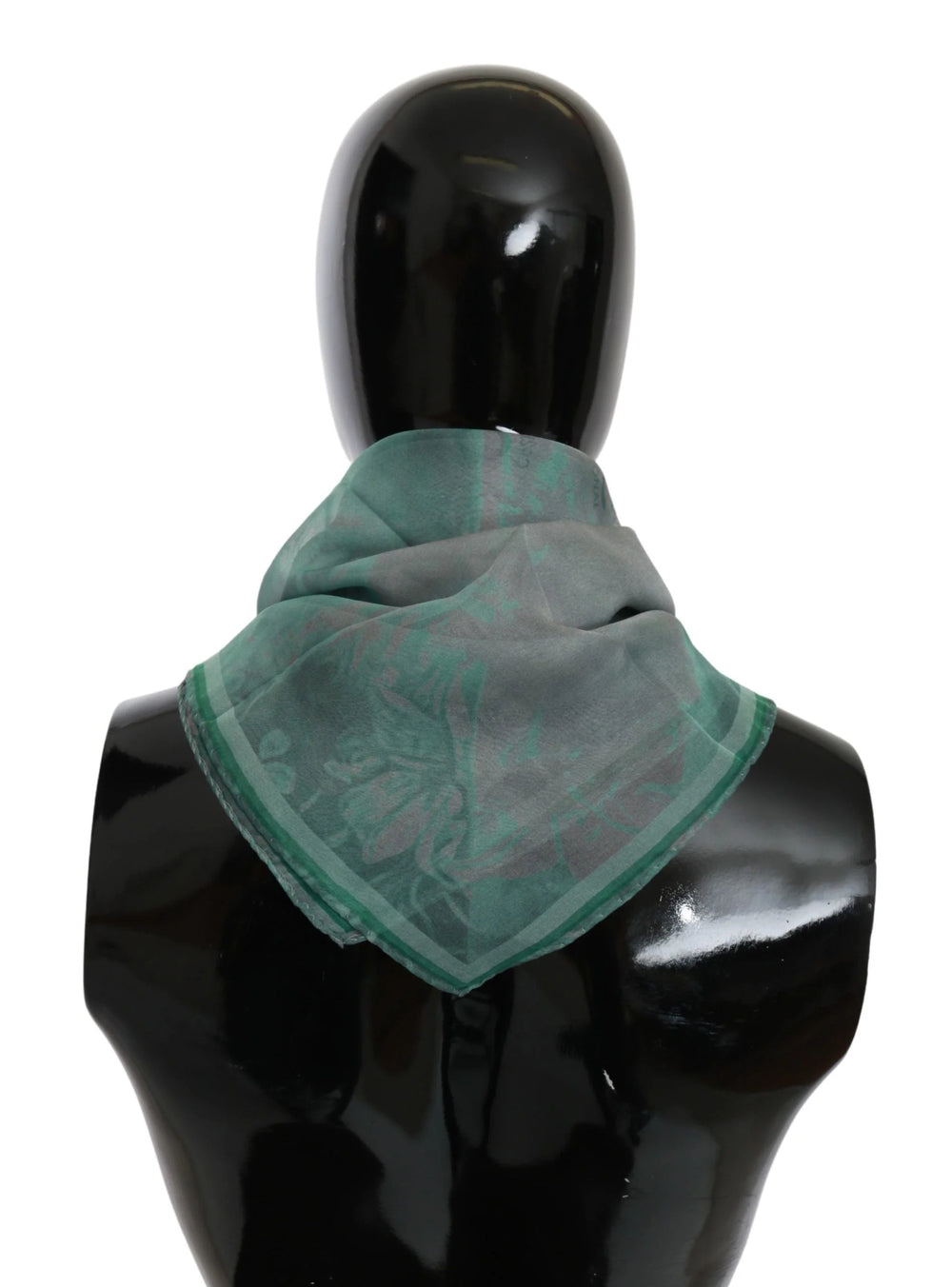 Costume National Green Silk Shawl Foulard Wrap Scarf - Scarves & Shawls