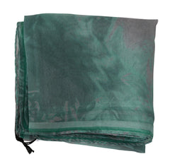 Costume National Green Silk Shawl Foulard Wrap Scarf - Scarves & Shawls