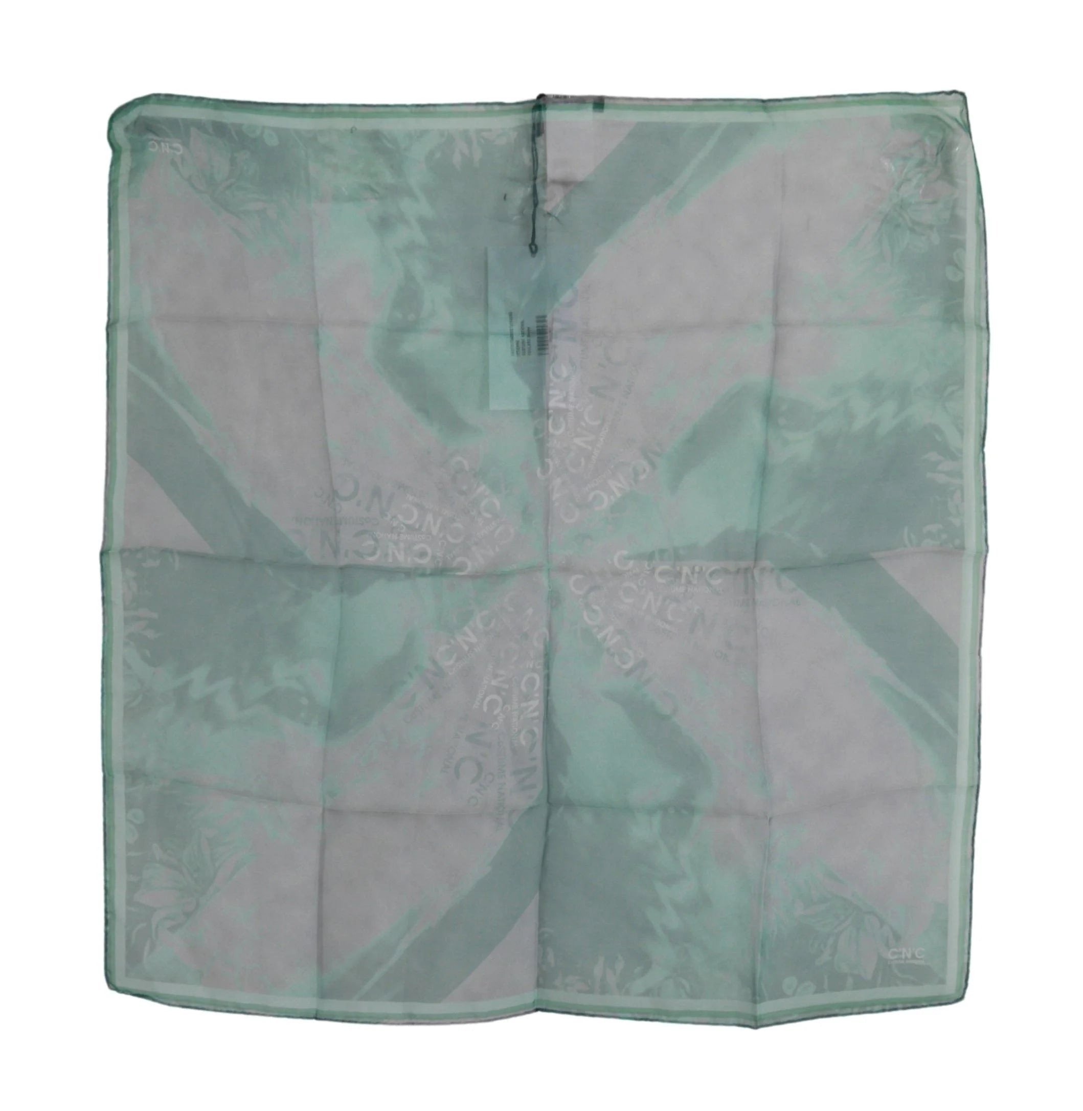 Costume National Green Silk Shawl Foulard Wrap Scarf - Scarves & Shawls