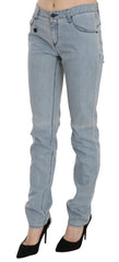 Costume National Light Blue Mid Waist Skinny Denim Jeans - W30