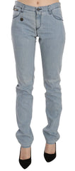 Costume National Light Blue Mid Waist Skinny Denim Jeans - W30