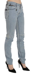 Costume National Light Blue Mid Waist Skinny Denim Jeans - W30
