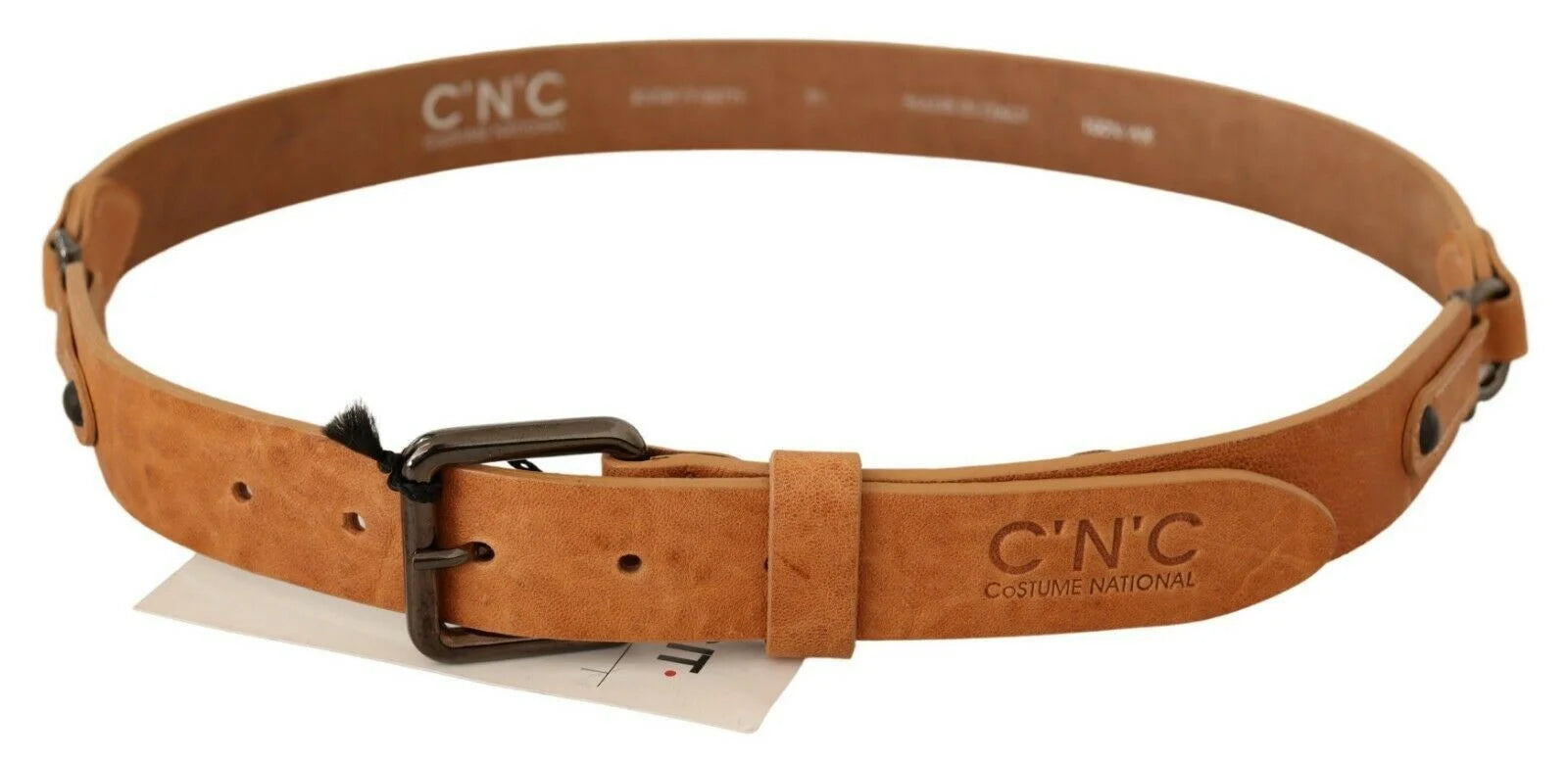 Costume National Light Brown Buckle Waist Belt - 85 cm / 34 Inches - Belts
