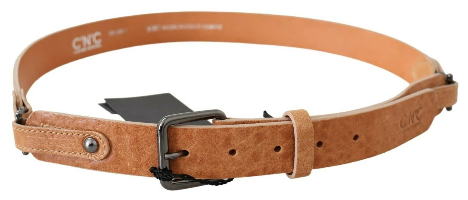 Costume National Light Brown Genuine Leather Belt - 100 cm / 40 Inches - Belts