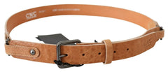 Costume National Light Brown Genuine Leather Belt - 100 cm / 40 Inches - Belts