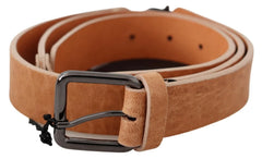 Costume National Light Brown Genuine Leather Belt - 100 cm / 40 Inches - Belts