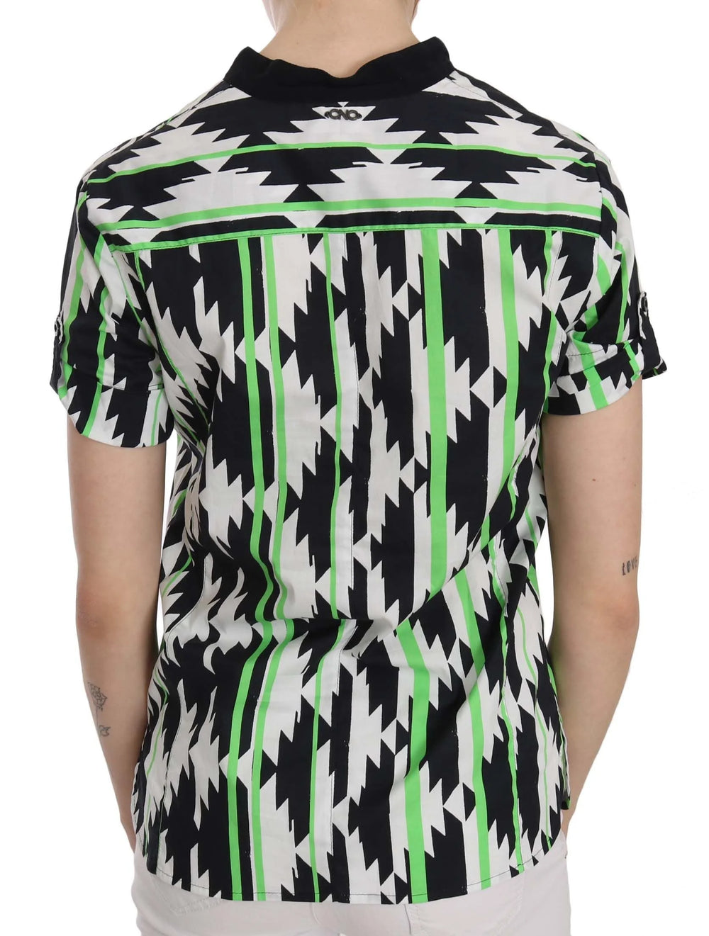 Costume National Multi Color Plunging Top Blouse - IT40|S - Blouses