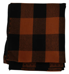 Costume National Orange Check Neck Wrap Shawl Scarf - Scarves & Shawls