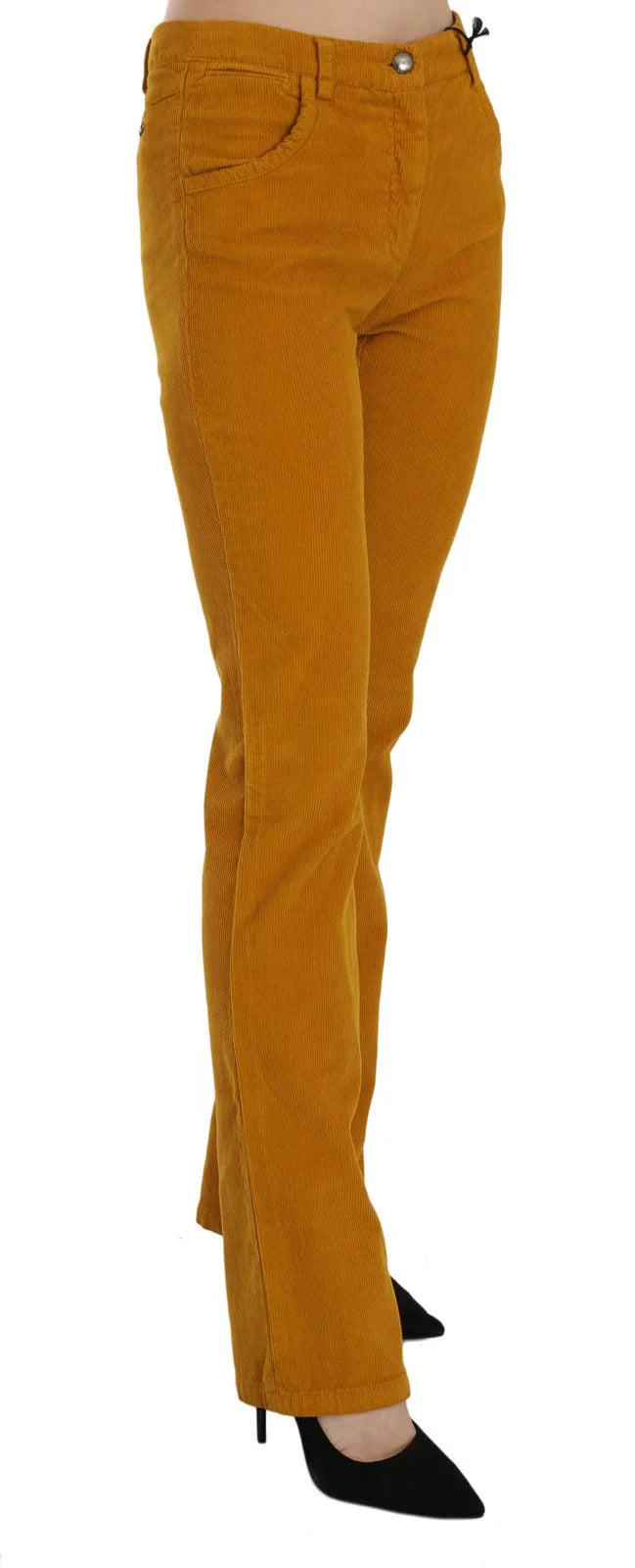 Costume National Orange High Waist Straight Trouser Pants - W26