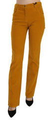 Costume National Orange High Waist Straight Trouser Pants - W26