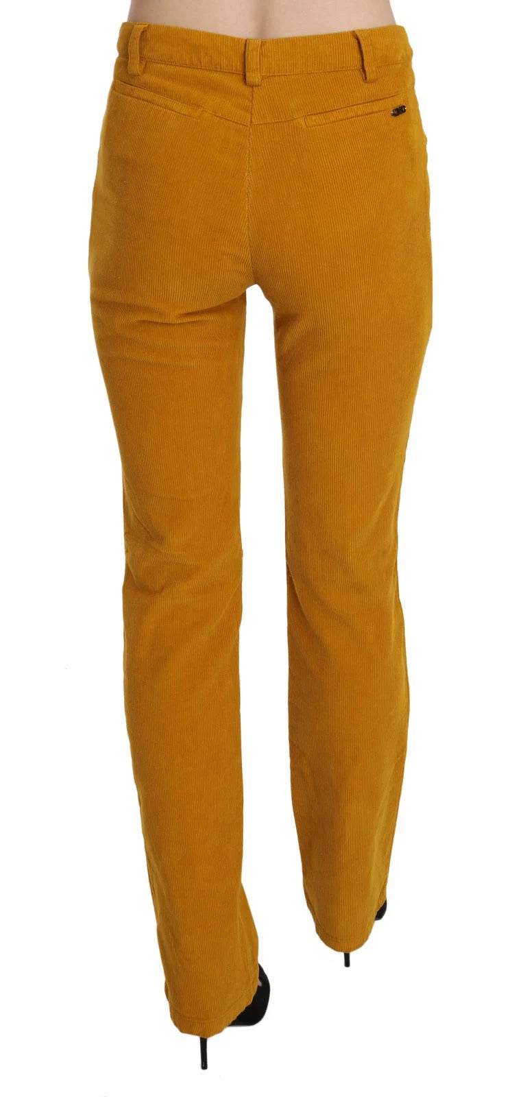 Costume National Orange High Waist Straight Trouser Pants - W26