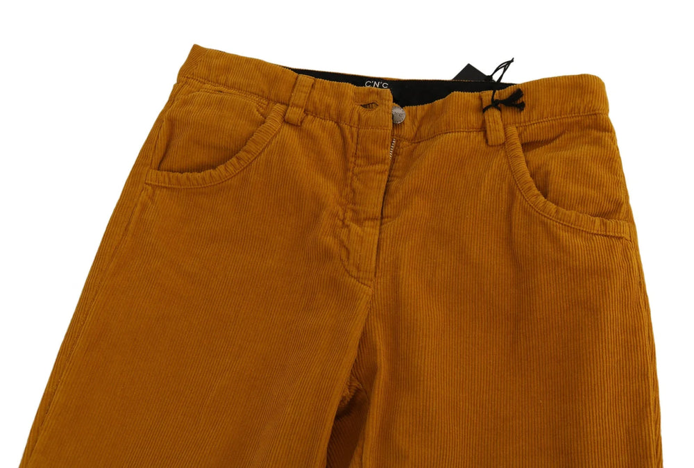 Costume National Orange High Waist Straight Trouser Pants - W26
