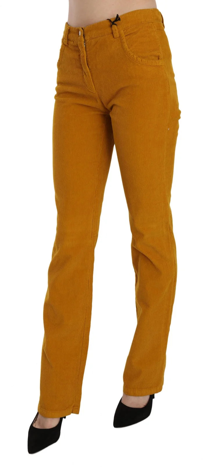 Costume National Orange High Waist Straight Trouser Pants - W26