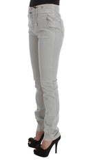 Costume National Pants Gray Cotton Blend Super Slim Fit Jeans - W26