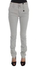 Costume National Pants Gray Cotton Blend Super Slim Fit Jeans - W26