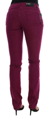 Costume National Purple Cotton Stretch Slim Denim Jeans - Jeans