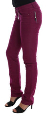 Costume National Purple Cotton Stretch Slim Denim Jeans - Jeans