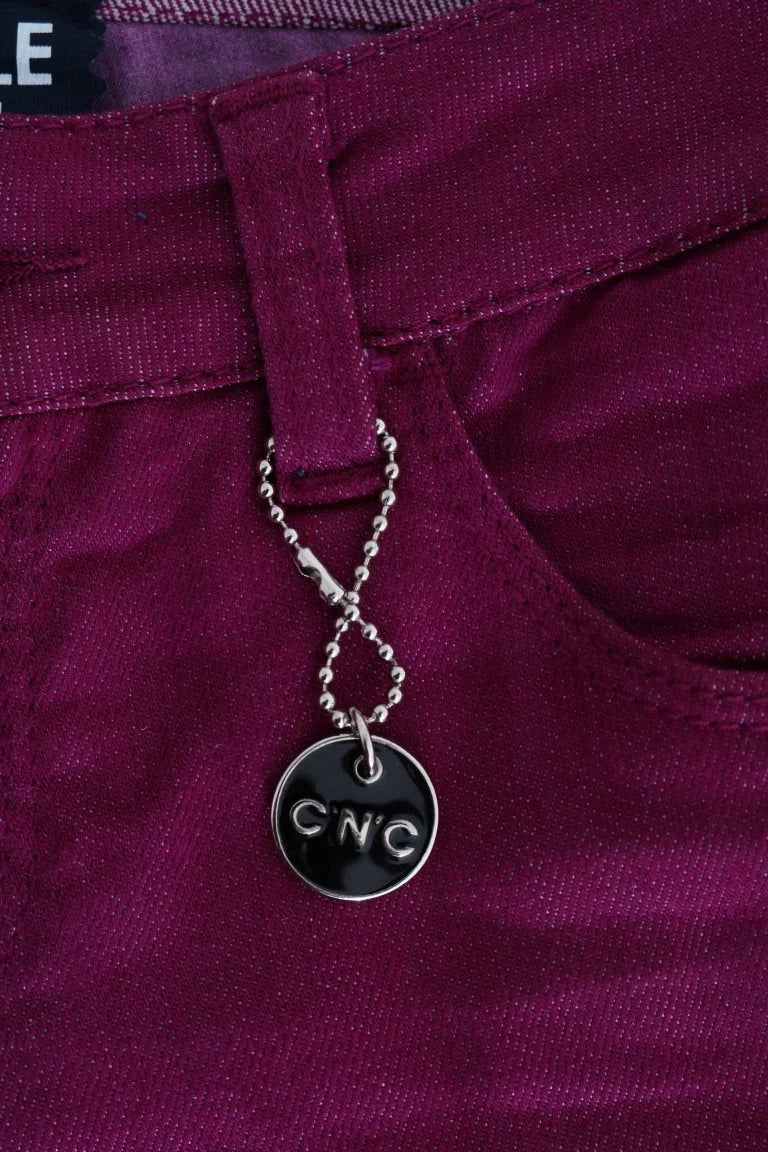 Costume National Purple Cotton Stretch Slim Denim Jeans - Jeans