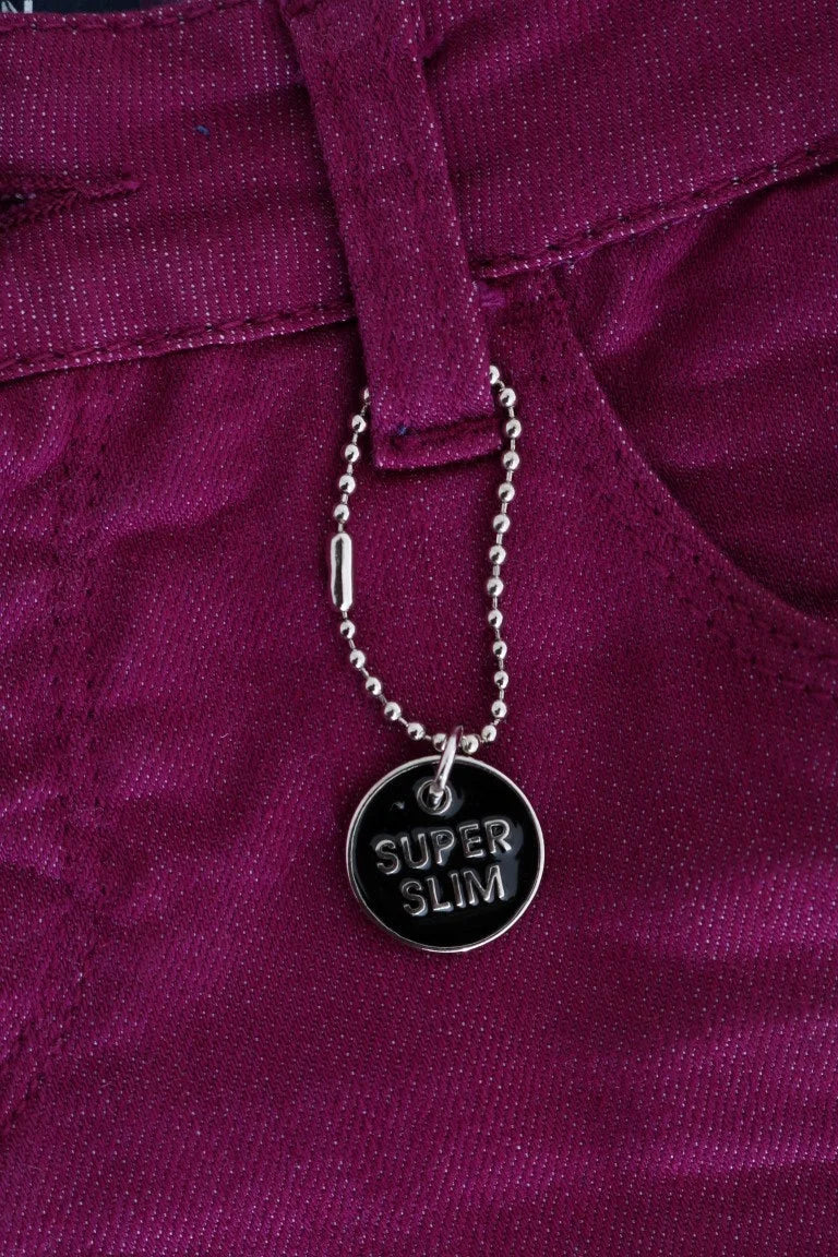 Costume National Purple Cotton Stretch Slim Denim Jeans - Jeans