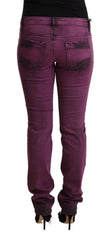 Costume National Purple Cotton Stretch Slim Fit Denim Jeans - Jeans