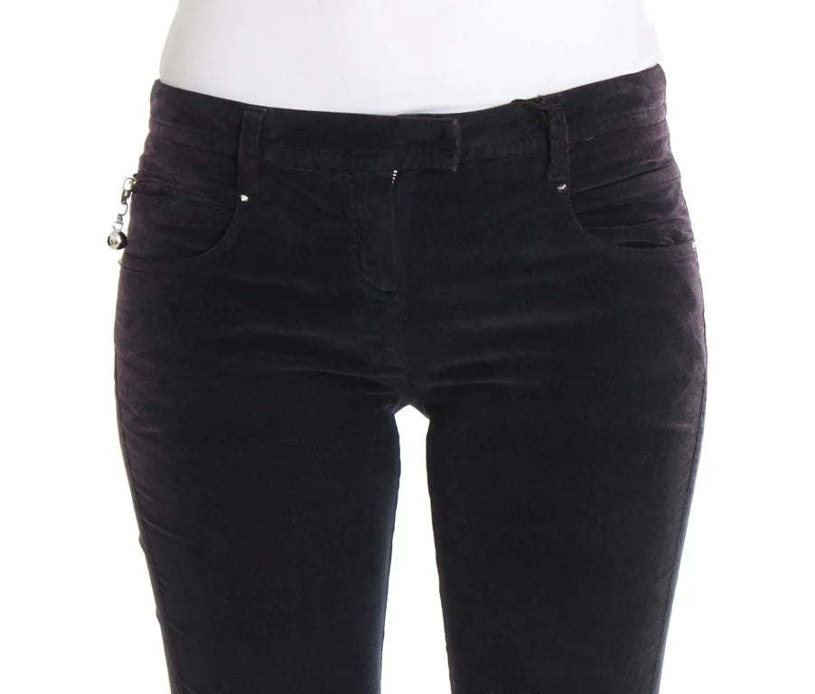 Costume National Purple Cropped Corduroys Jeans - W26 - Jeans