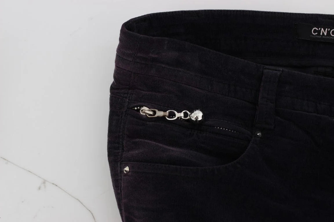 Costume National Purple Cropped Corduroys Jeans - W26 - Jeans