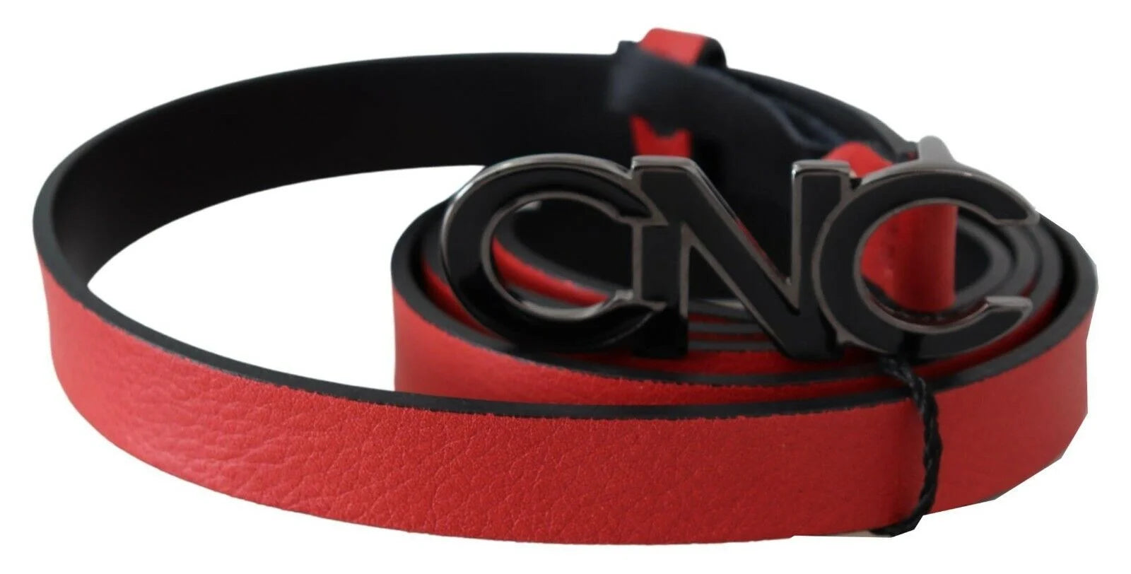 Costume National Red Reversible Leather Logo Belt - 85 cm / 34 Inches - Belts