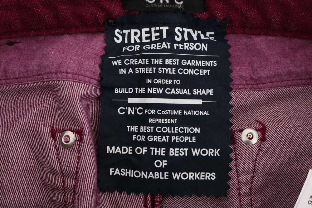 Costume National Red Wash Cotton Stretch Denim Jeans - W26 - Jeans