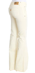 Costume National White Cotton Stretch Flare Jeans - W26 - Jeans