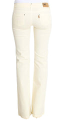 Costume National White Cotton Stretch Flare Jeans - W26 - Jeans