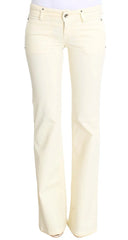 Costume National White Cotton Stretch Flare Jeans - W26 - Jeans