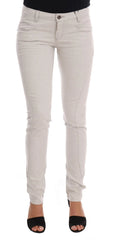 Costume National White Cotton Stretch Slim Jeans - W26 - Jeans