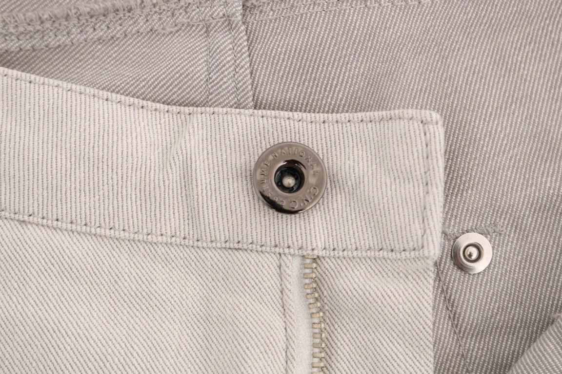 Costume National White Cotton Stretch Slim Jeans - W26 - Jeans