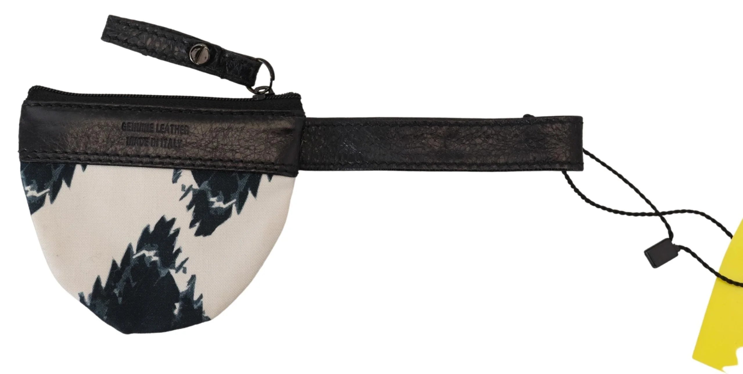 Costume National White Genuine Leather Coin Purse Strap Wallet - Coin Purses