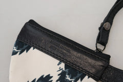 Costume National White Genuine Leather Coin Purse Strap Wallet - Coin Purses