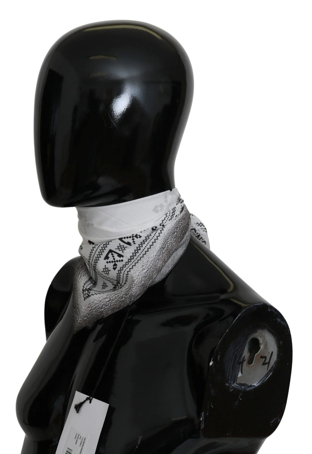 Costume National White Printed Bandana Cotton Scarf - Bandanas & Headties