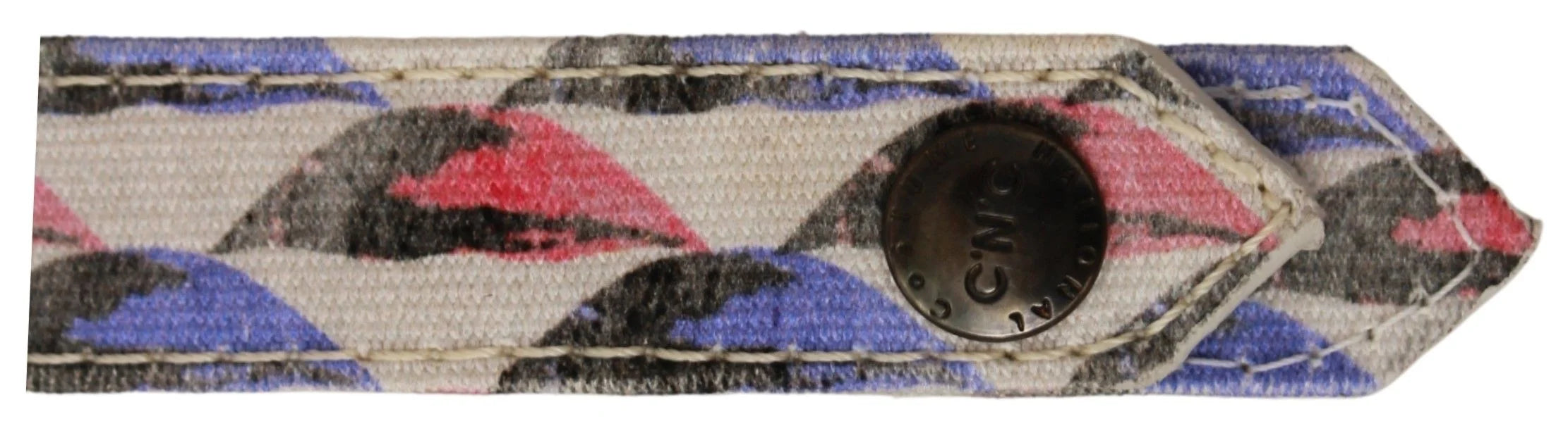 Costume National White Ring Branded Textile Keychain - Keychains