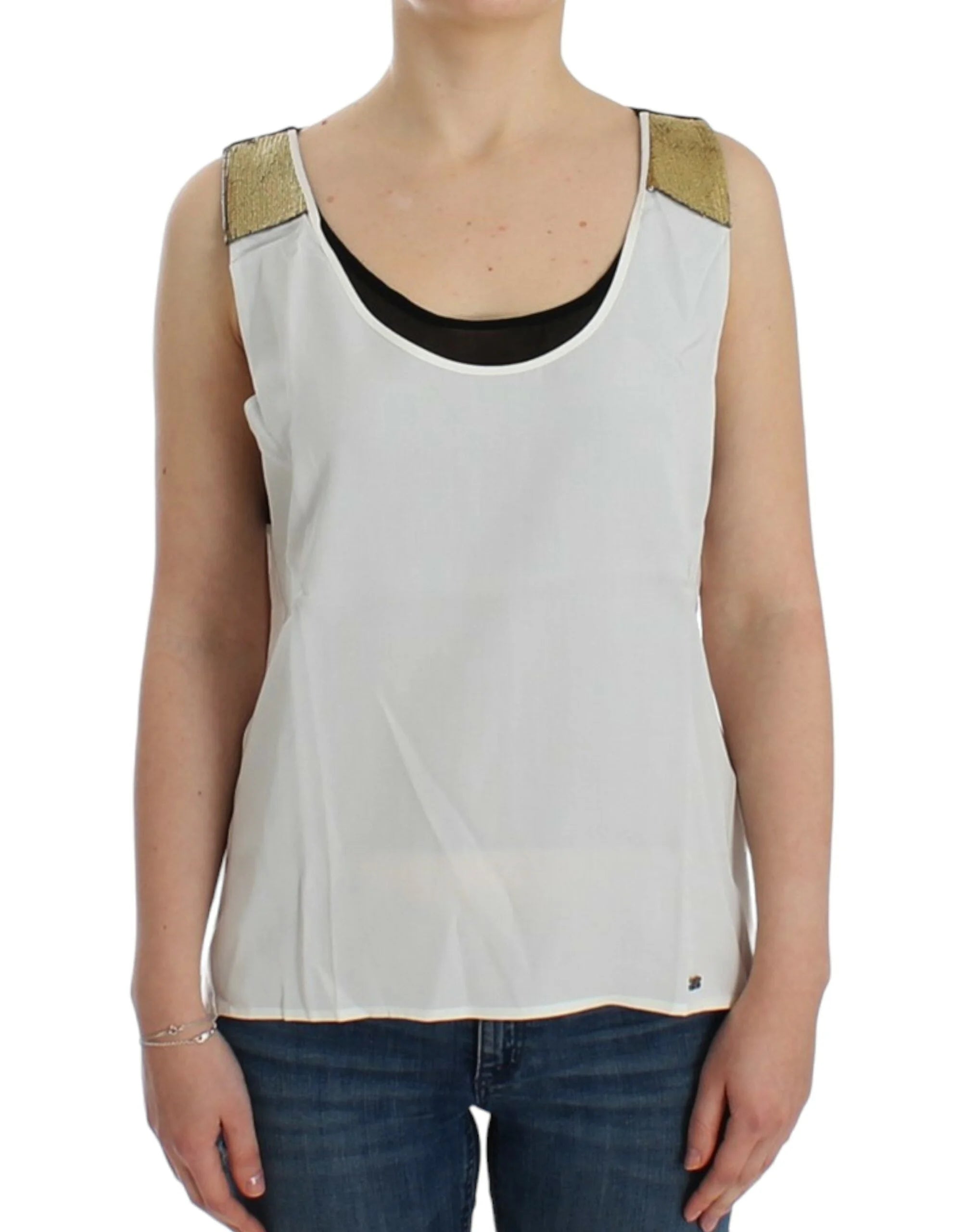 Costume National White sleeveless top - Tank Tops
