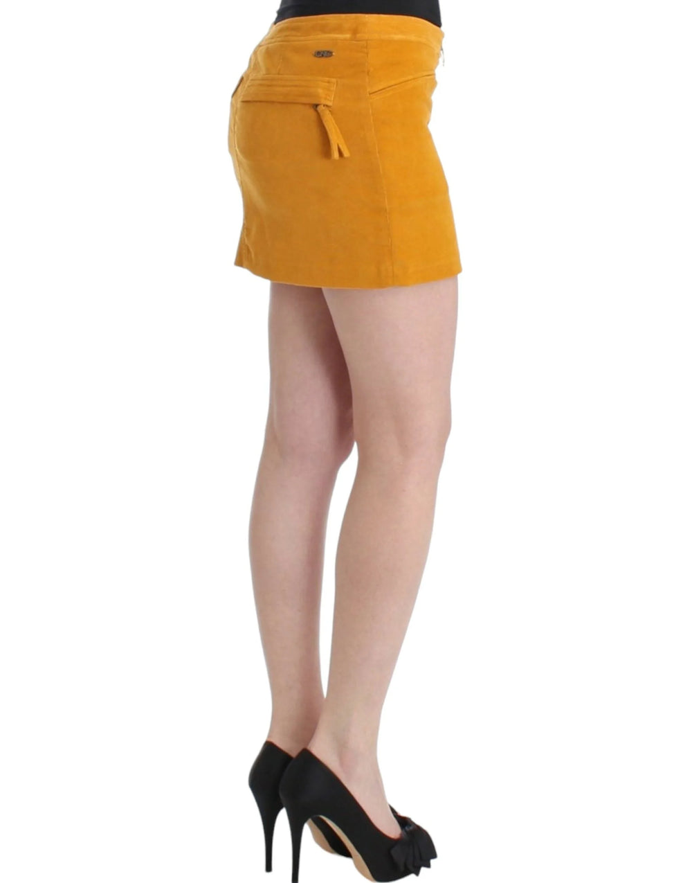 Costume National Yellow corduroy mini skirt - IT40|S - Skirts