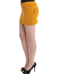 Costume National Yellow corduroy mini skirt - IT40|S - Skirts