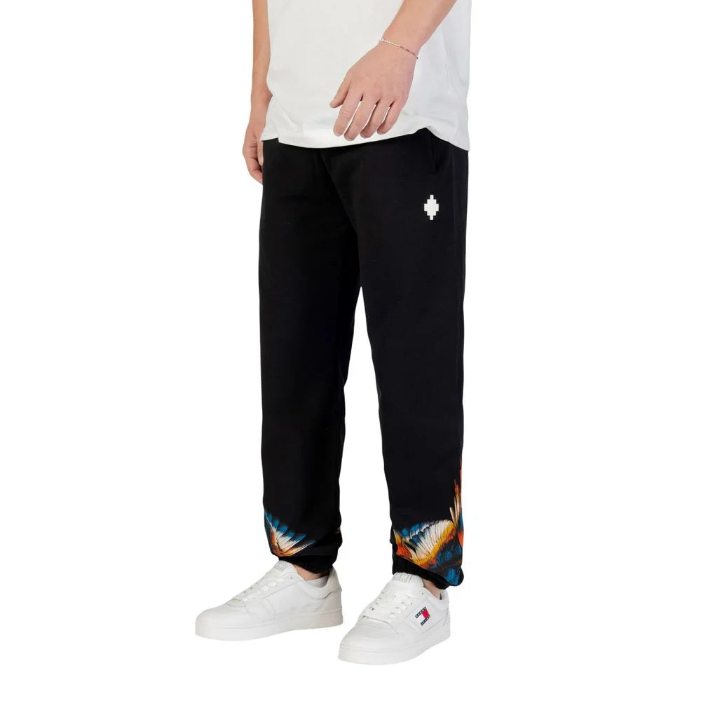 County of Milan Black Cotton Joggers (Workout Pants) - IT52 | XL - Joggers