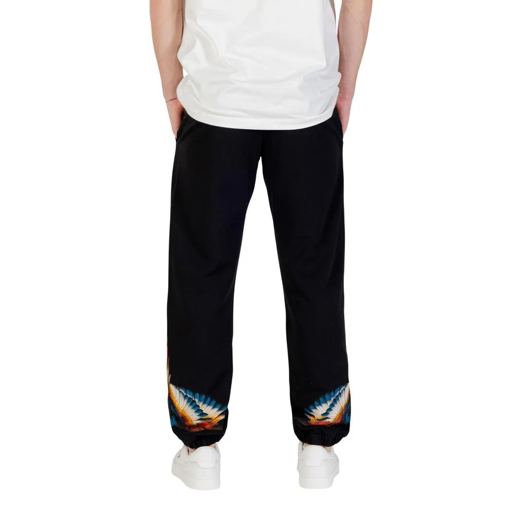 County of Milan Black Cotton Joggers (Workout Pants) - IT52 | XL - Joggers