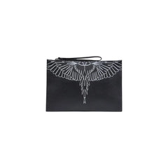 County of Milan Black Polyethylene Clutch Bag