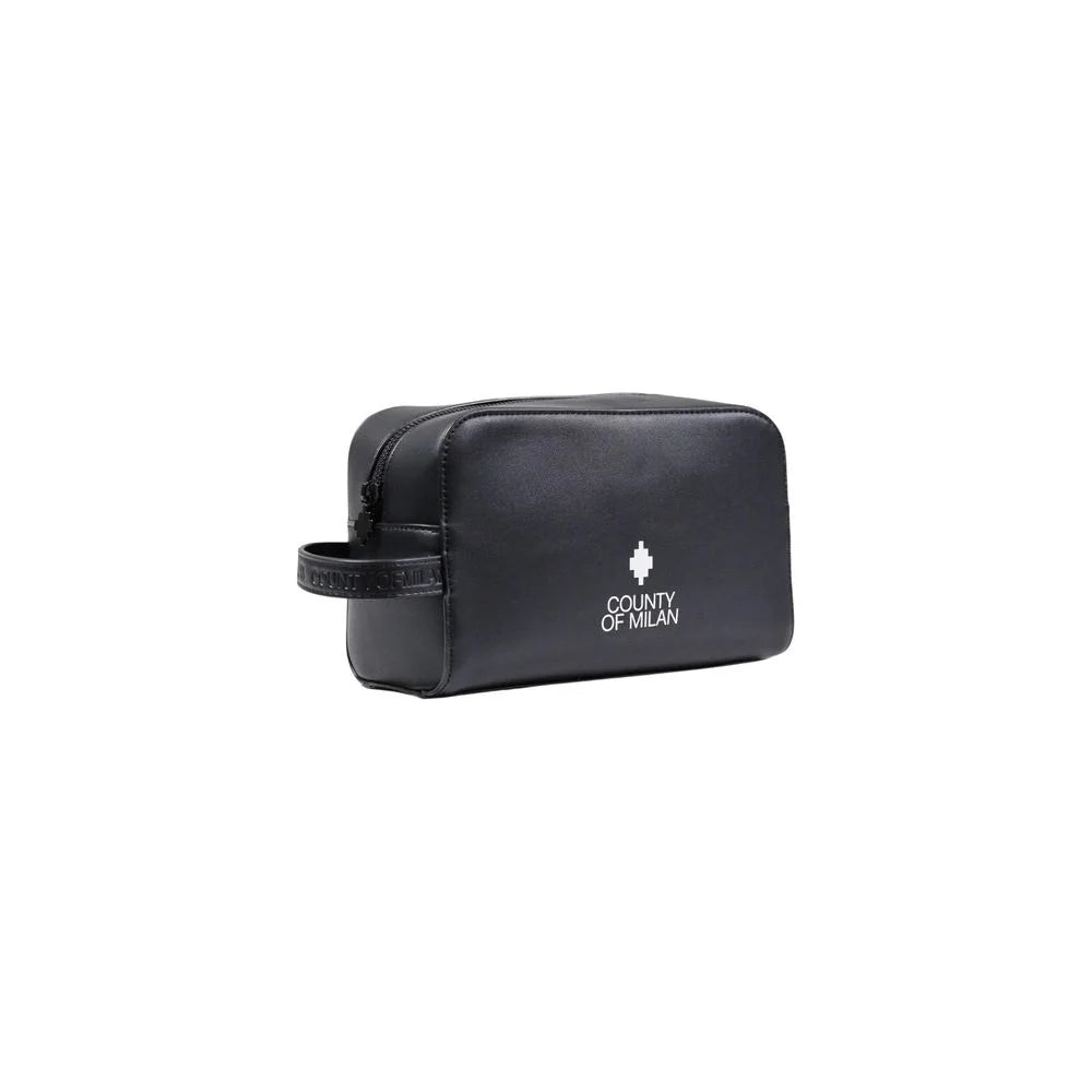 County of Milan Black Polyethylene Clutch Bag - Toiletry Bags